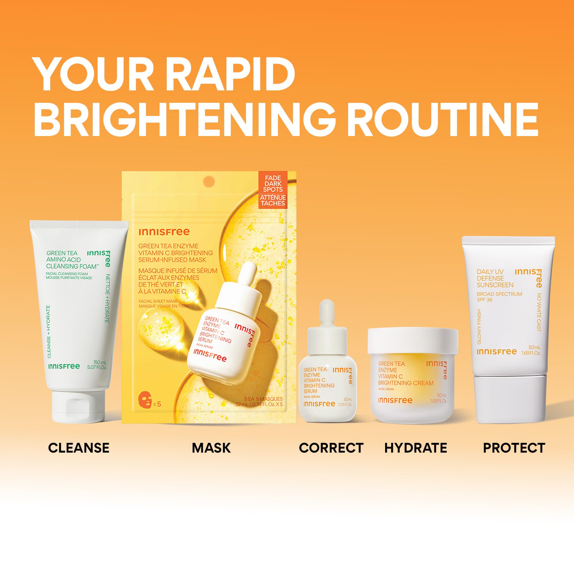 innisfree subtle before and after comparison showing improved radiance