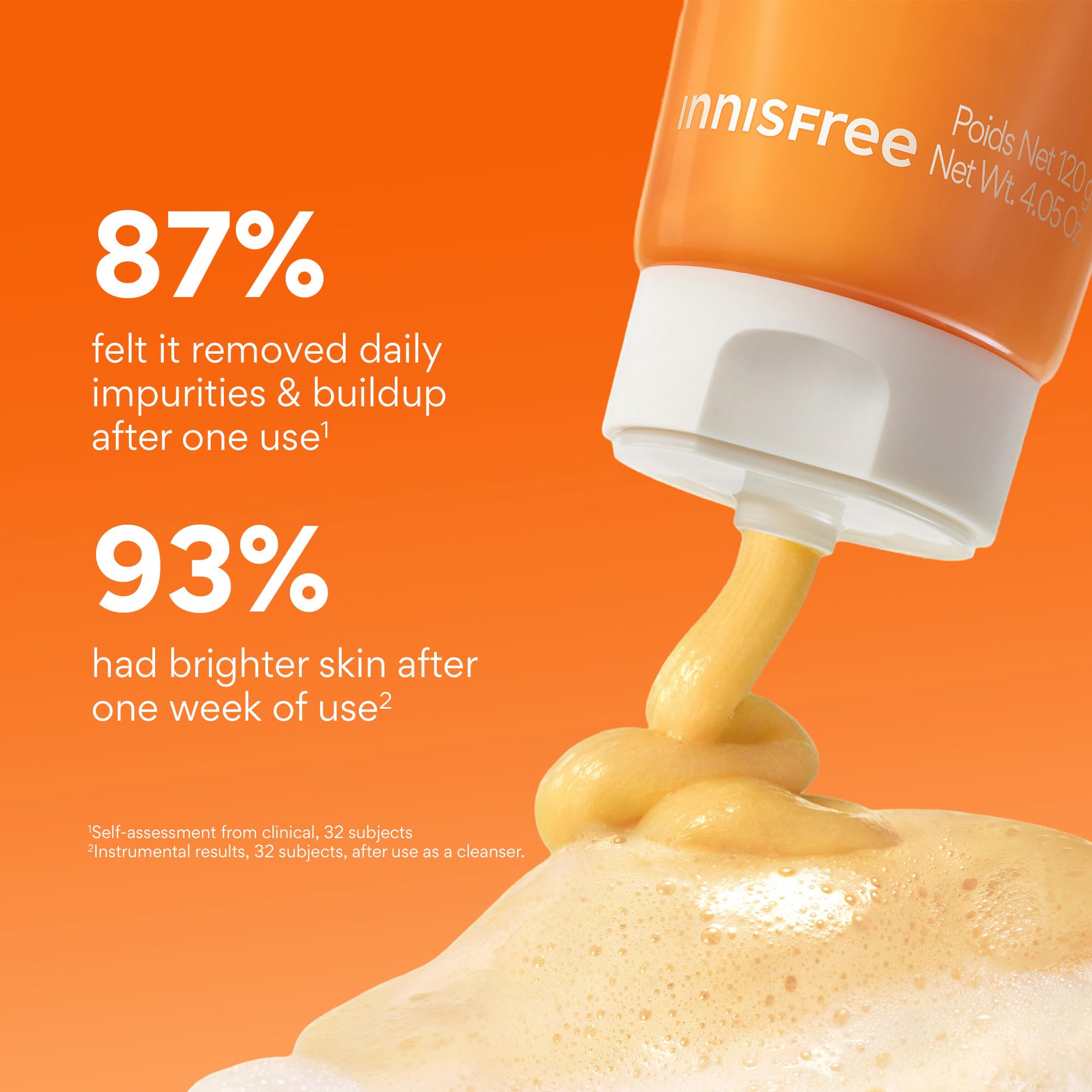 innisfree foaming cleanser in hand demonstrating hydrating lather and easy rinse