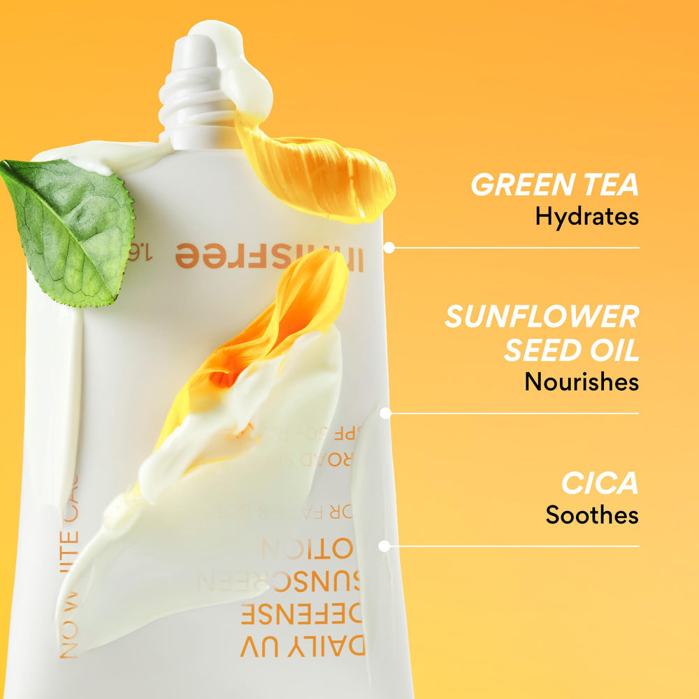 innisfree closeup label with SPF 50+ PA++++ detail for strong UVA protection