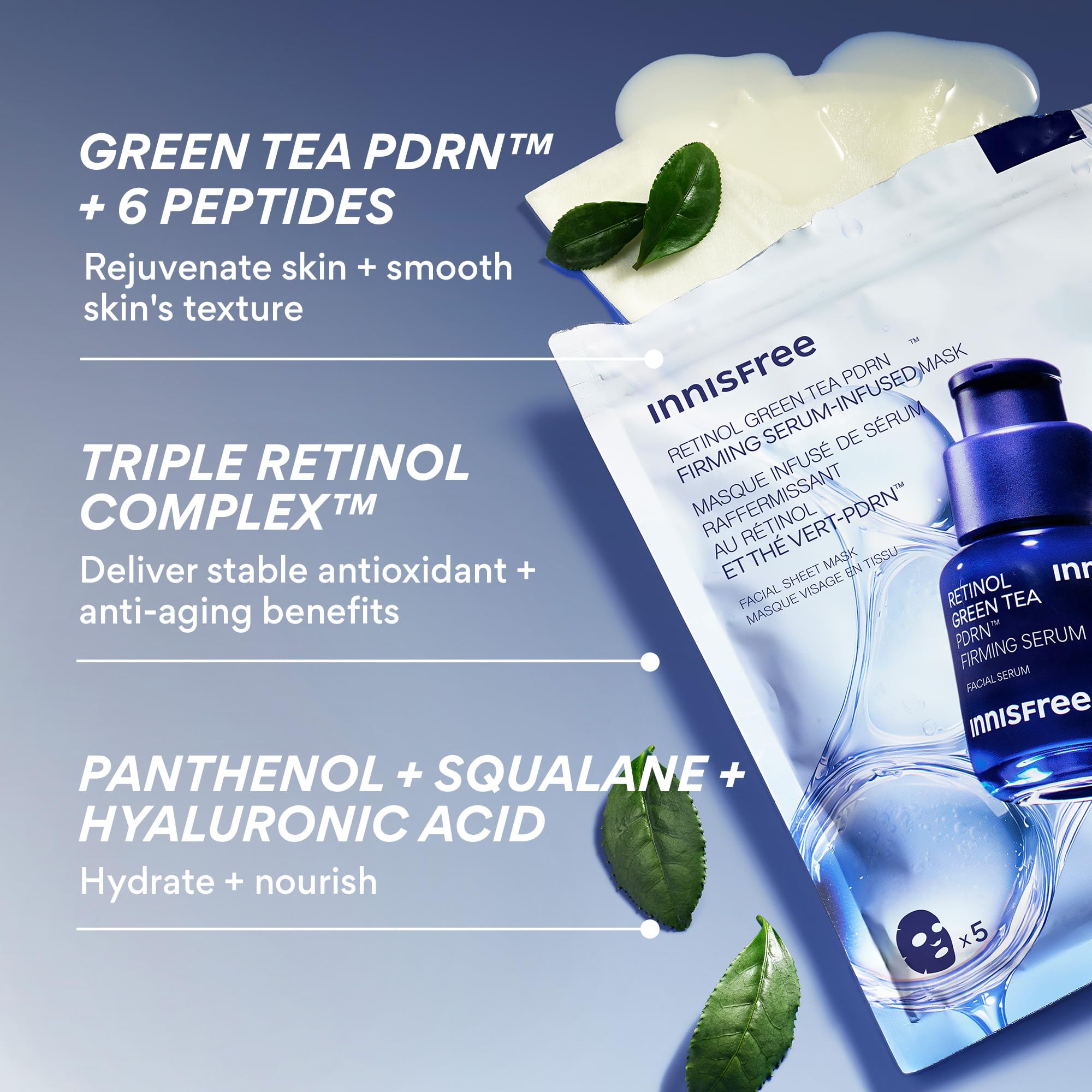 innisfree mask being applied to face demonstrating easy 10 minute routine