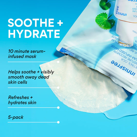 innisfree open sachet pouring serum onto hand for fast absorption benefit