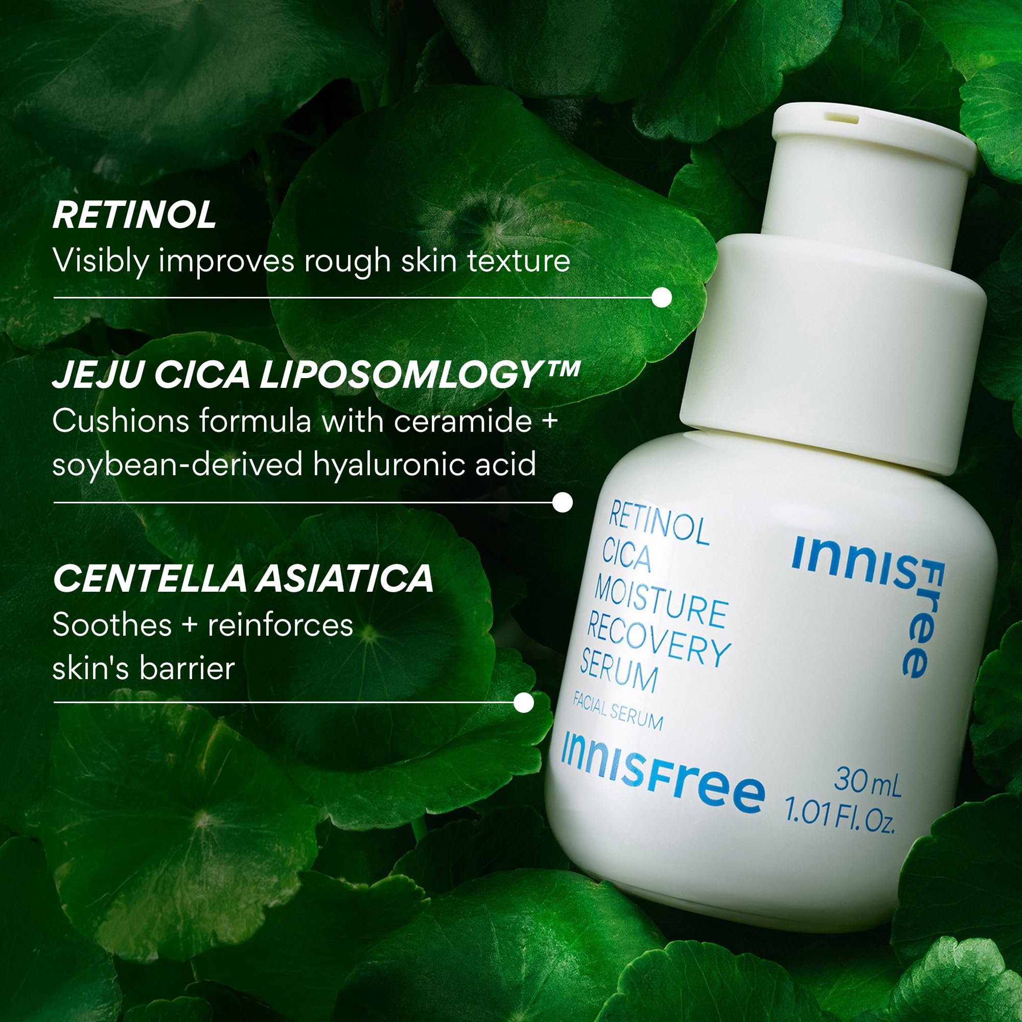 innisfree centella ingredient shot highlighting soothing and barrier support
