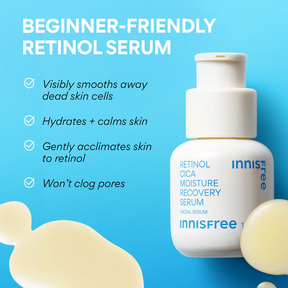 innisfree pump dispensed serum drop emphasizing easy controlled application