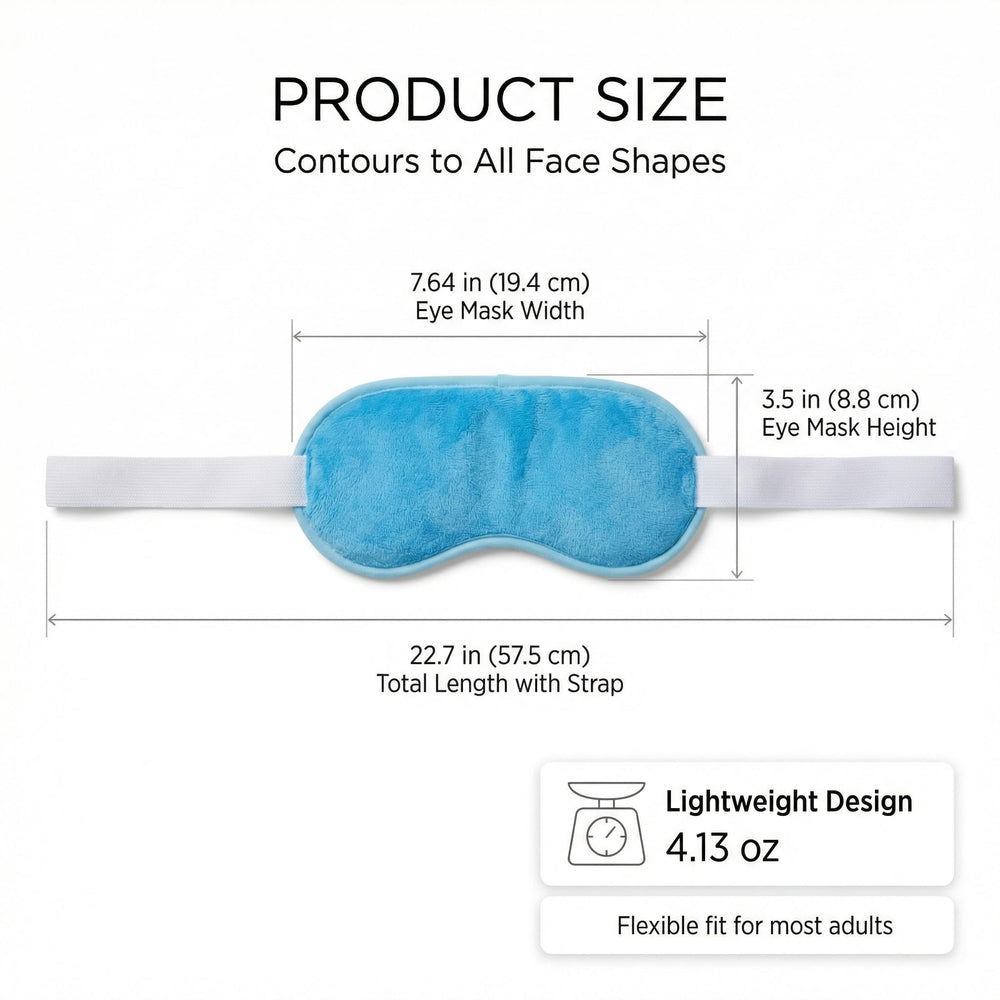 Inscool mask beside glasses to show compact size and travel convenience