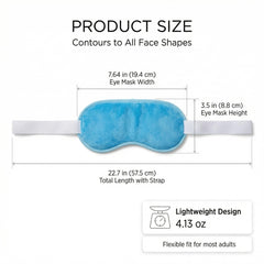 Inscool mask beside glasses to show compact size and travel convenience