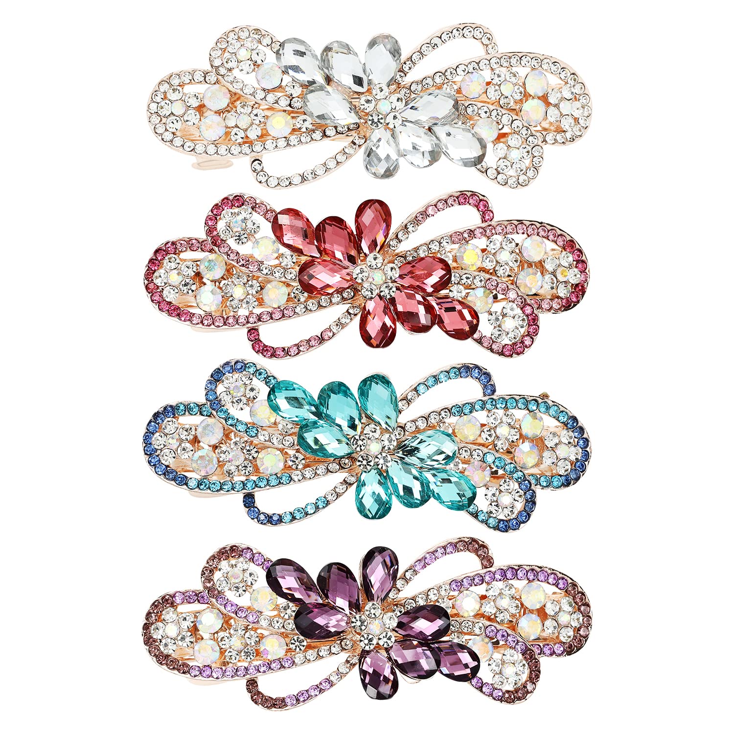 inSowni gold barrettes pack front view showing sparkle and color options