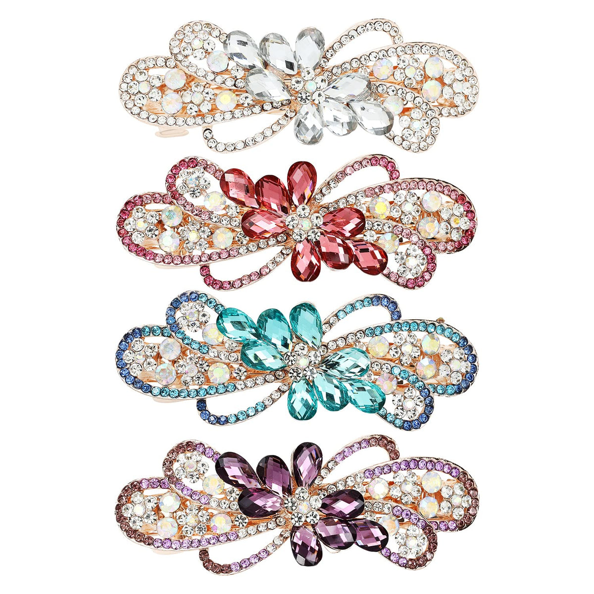 inSowni gold barrettes pack front view showing sparkle and color options