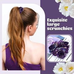 inSowni scrunchie on hand for size comparison showing stretch capacity