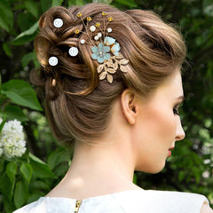 inSowni cluster of U-shaped floral hair pins, stable bun support