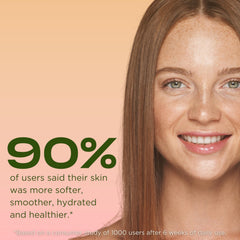 InstaNatural moisturizer beside common items to show 3.4 fl oz scale