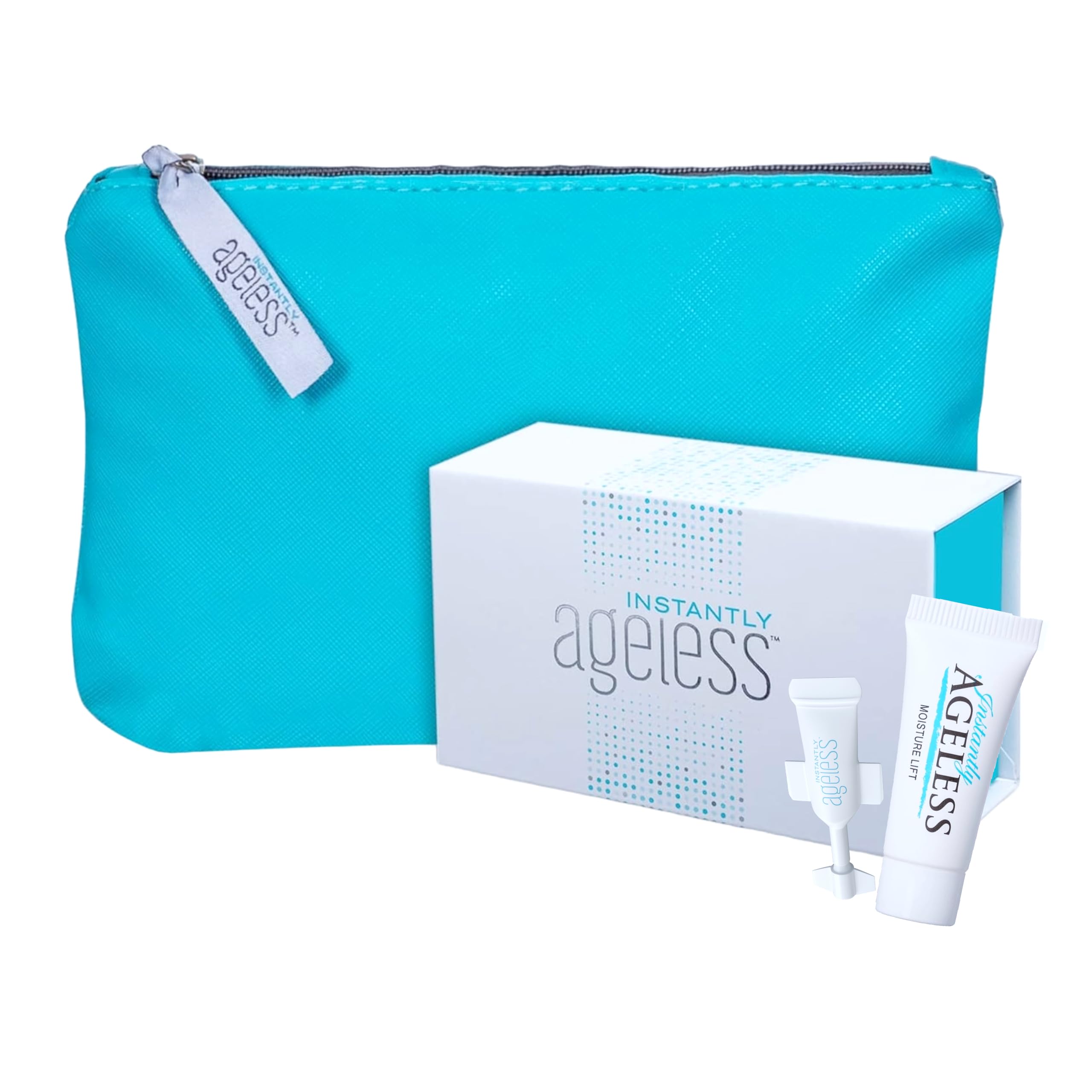 Instantly Ageless front packaging showing kit benefits and 25 vials