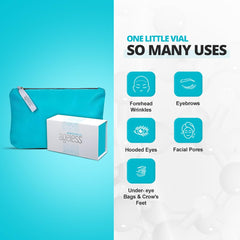 Instantly Ageless makeup bag opened displaying travel-ready organization benefit