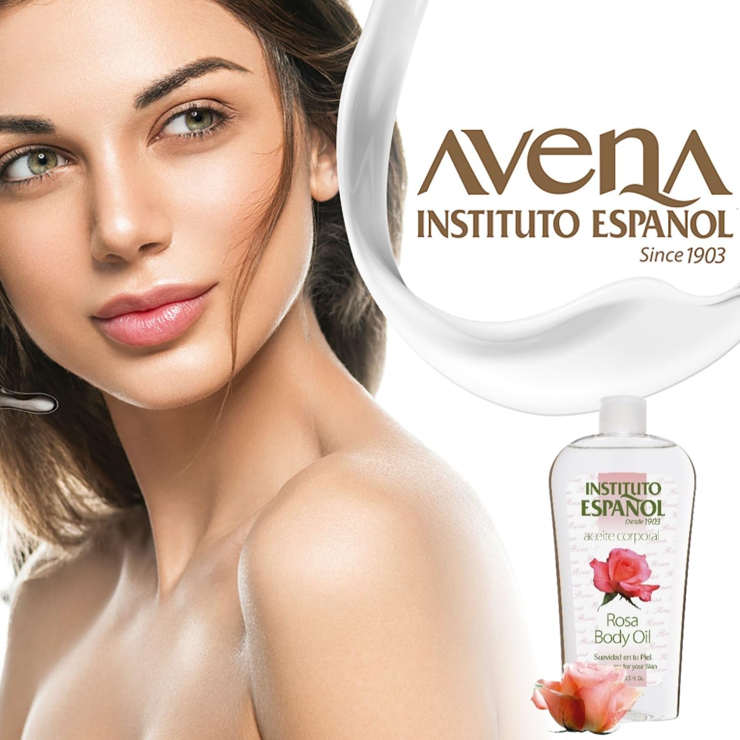 Instituto Español bottle near bathtub, illustrates soothing aromatic bath benefit