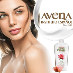 Instituto Español bottle near bathtub, illustrates soothing aromatic bath benefit