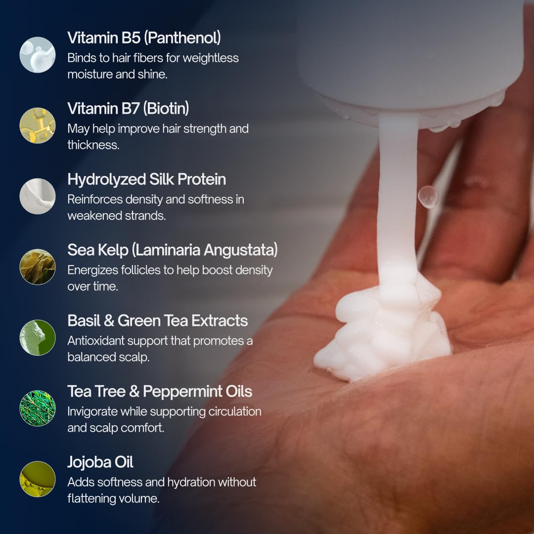 Intelligent Shop conditioner applied to wet hair in shower, demonstrates fuller-looking layering benefit