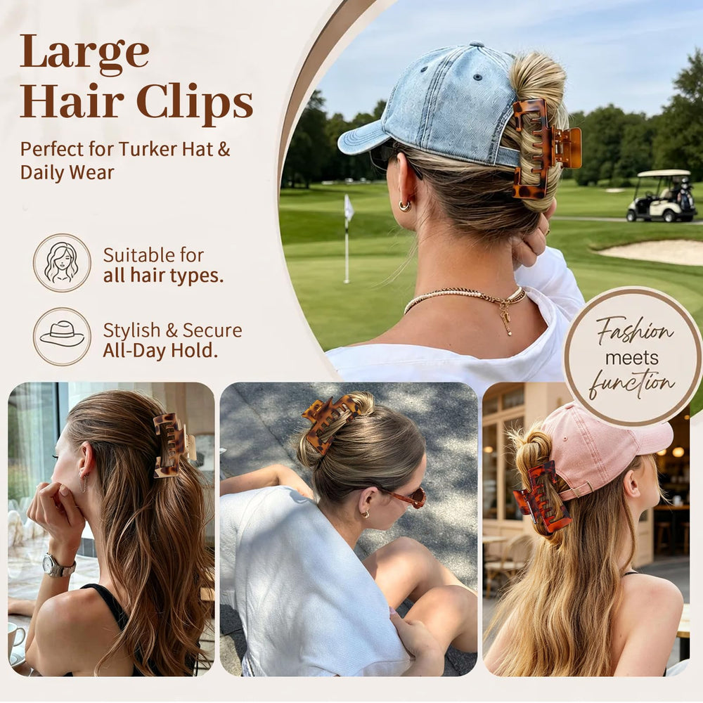 Interesse model wearing clip in updo showing secure hair hold during activity