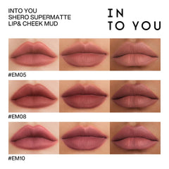 INTO YOU dual-use application on cheek blending for coordinated makeup benefit