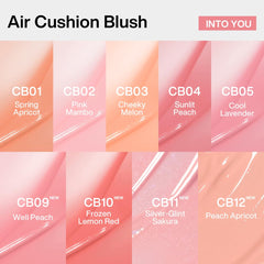INTO YOU eye application showing blended peach wash for coordinated face-and-eye benefit
