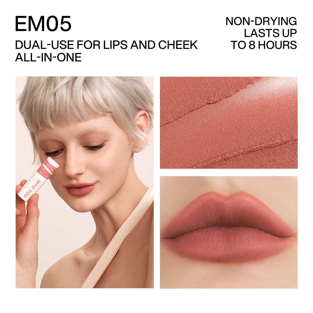 INTO YOU lipstick worn by model for natural nude look benefit