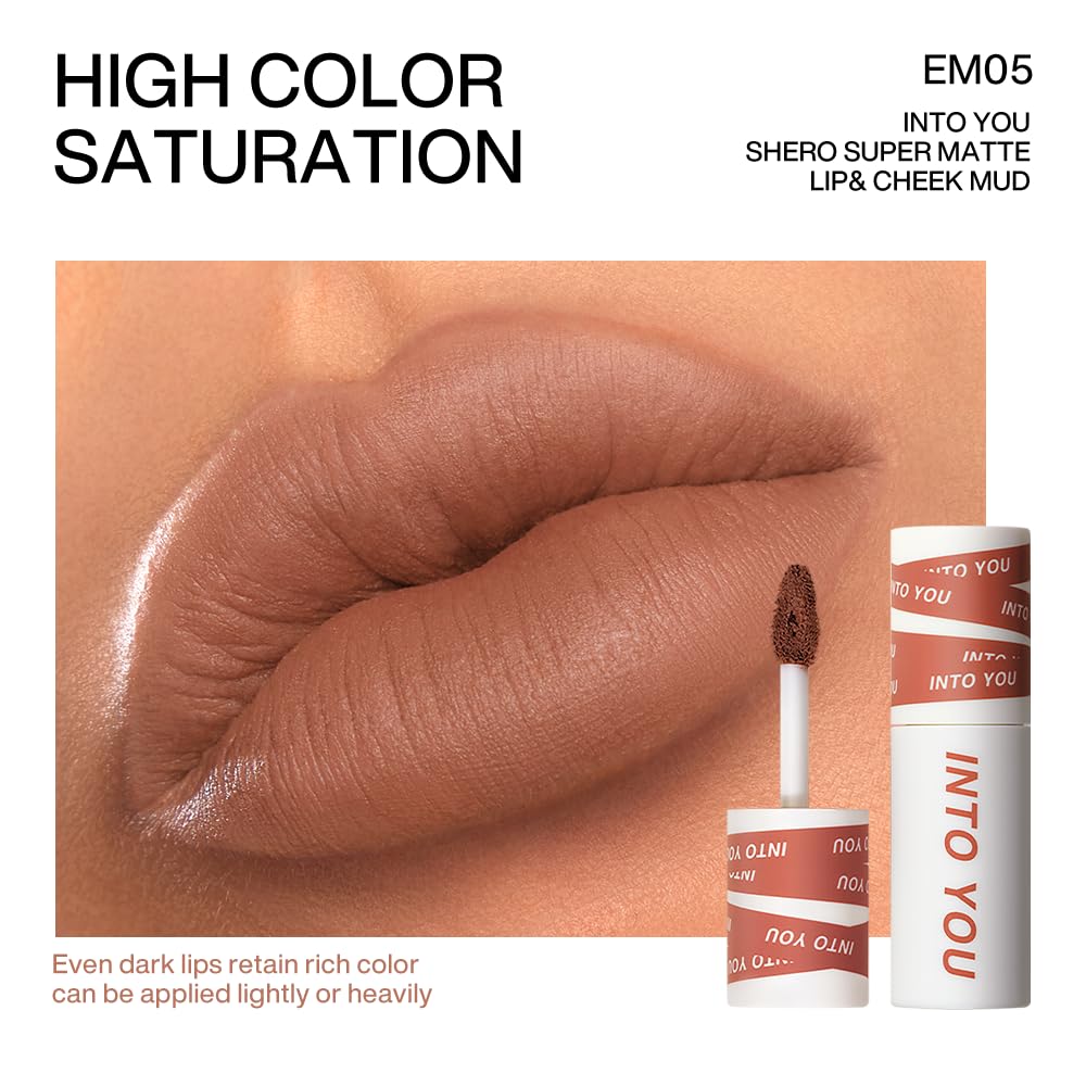 INTO YOU matte texture swatch demonstrating smooth coverage benefit