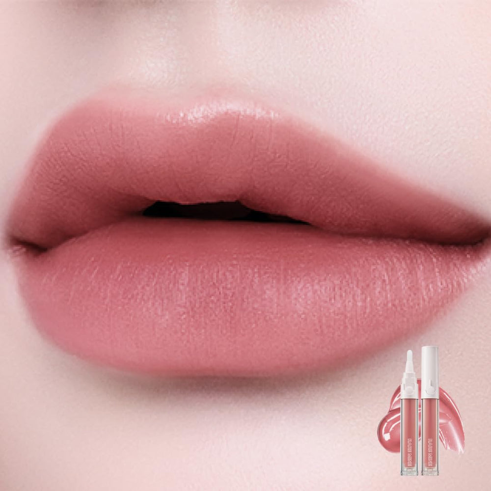 INTWONI on lips showing gradient effect and natural velvet look
