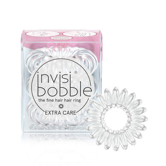 invisibobble front packaging showing crystal clear coils and discreet look