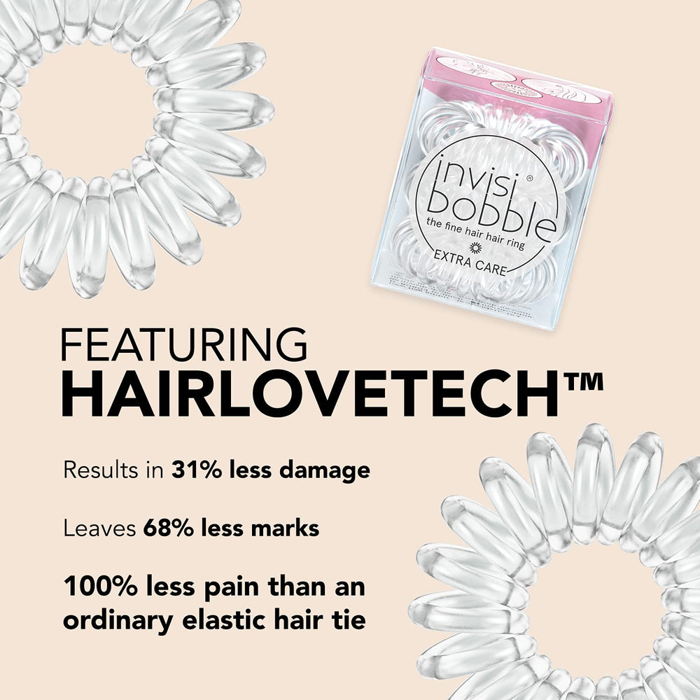 invisibobble holding a fine ponytail without kinks or breakage