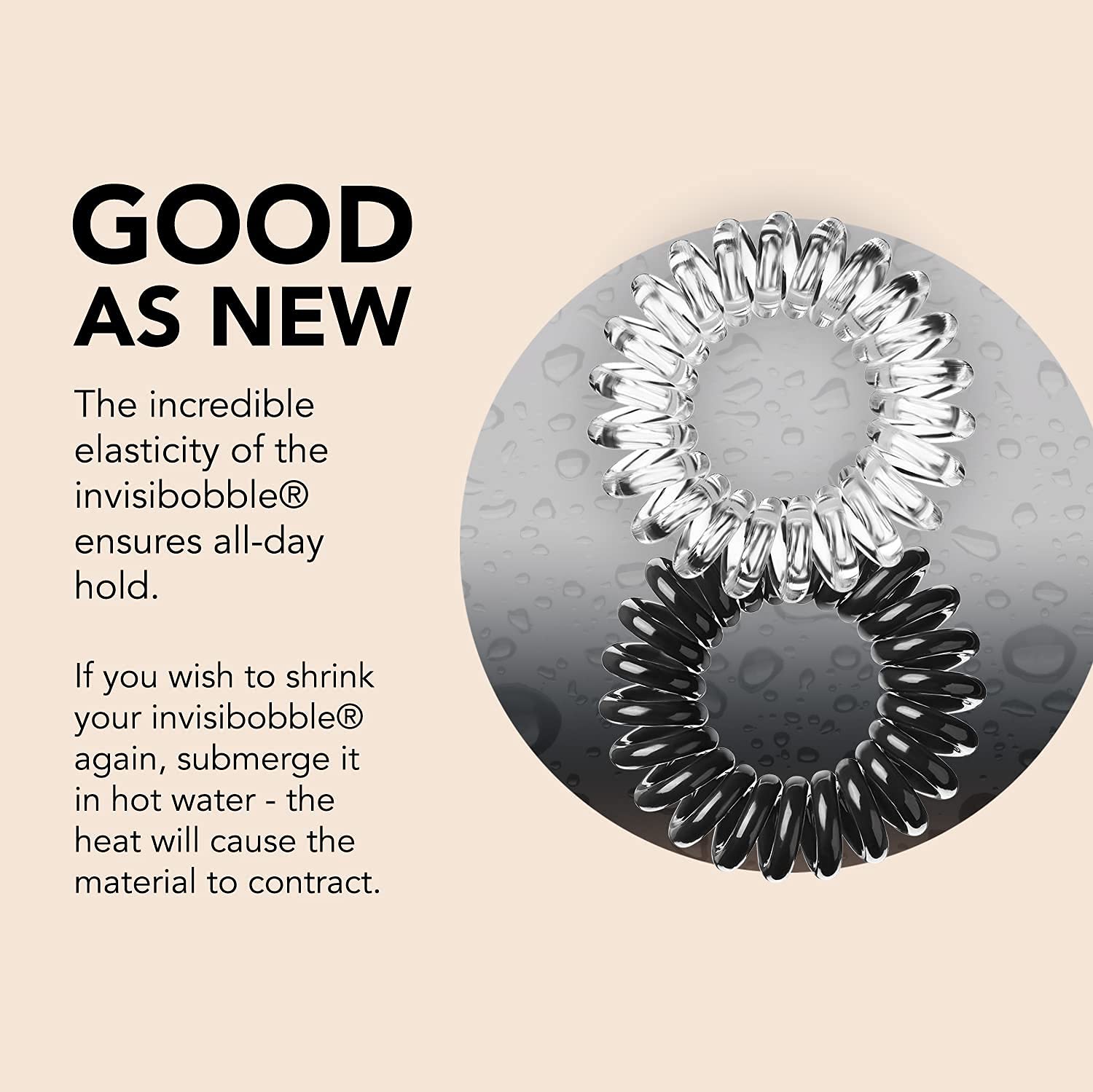 invisibobble open pack laid out displaying all eight coils and color variety