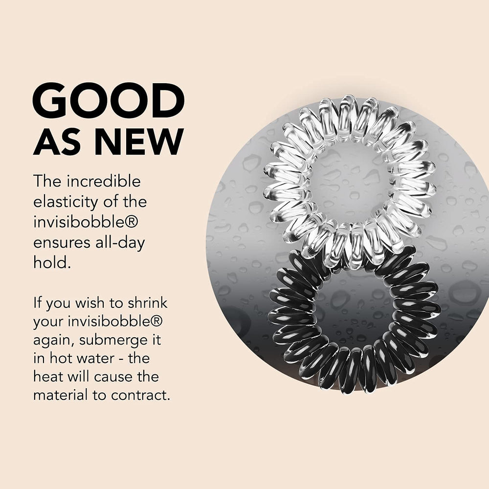 invisibobble open pack laid out displaying all eight coils and color variety