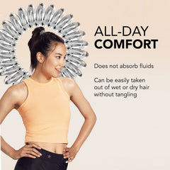 invisibobble scale comparison in hand shows compact size and stretch