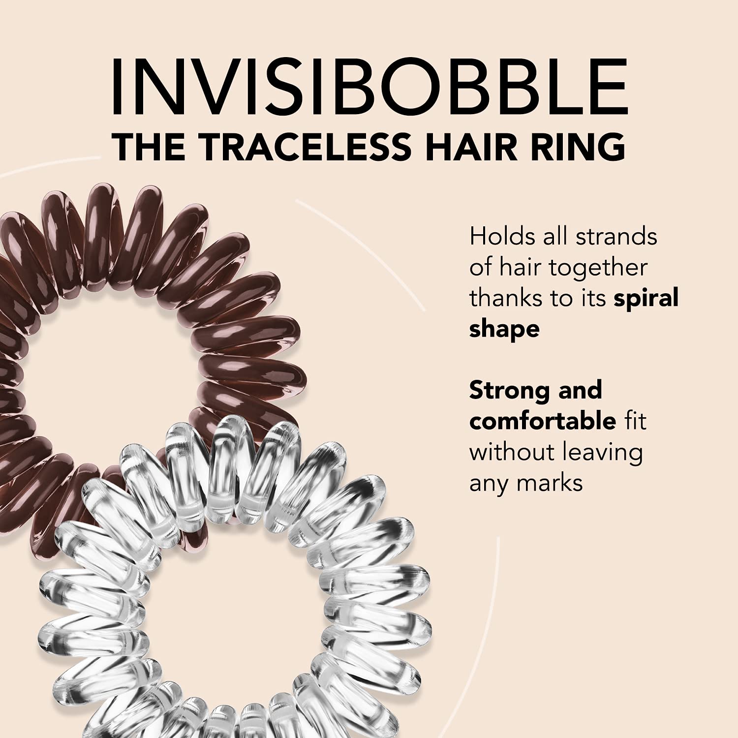 invisibobble close-up of spiral texture showing gentle grip and smooth finish