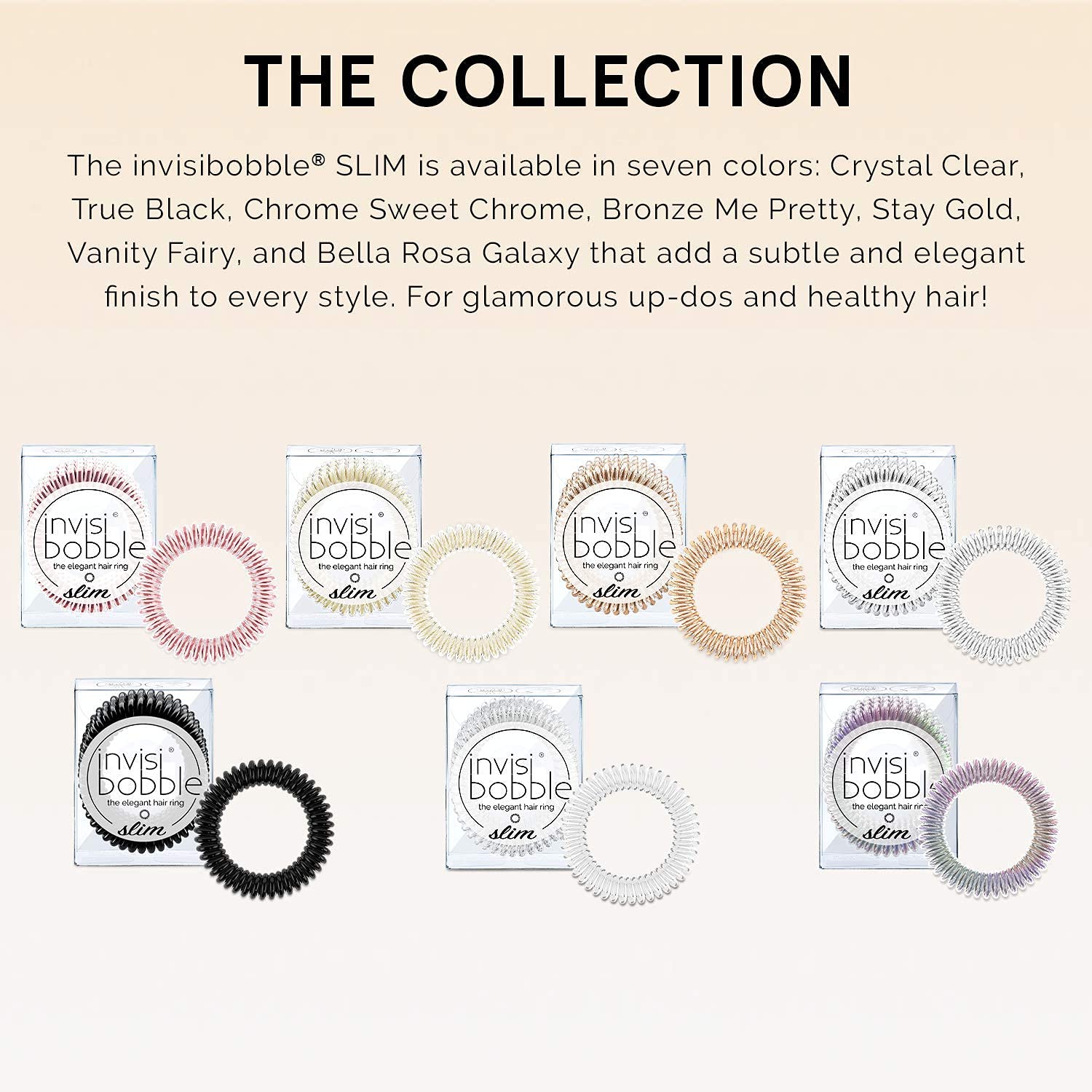 invisibobble slim coil reflecting light to show subtle metallic sheen