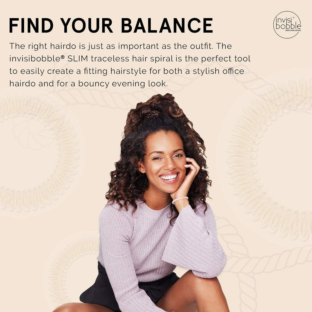 invisibobble slim securing a ponytail on thick hair for reliable hold