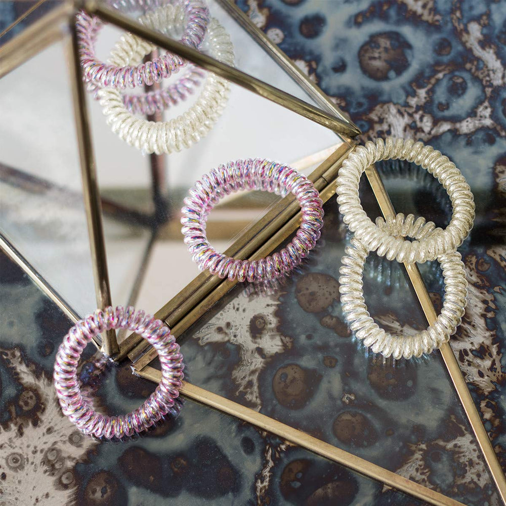 invisibobble Vanity Fairy worn as a wrist bracelet for convenient style
