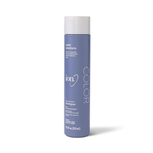 ion front bottle showing label and benefits to protect color