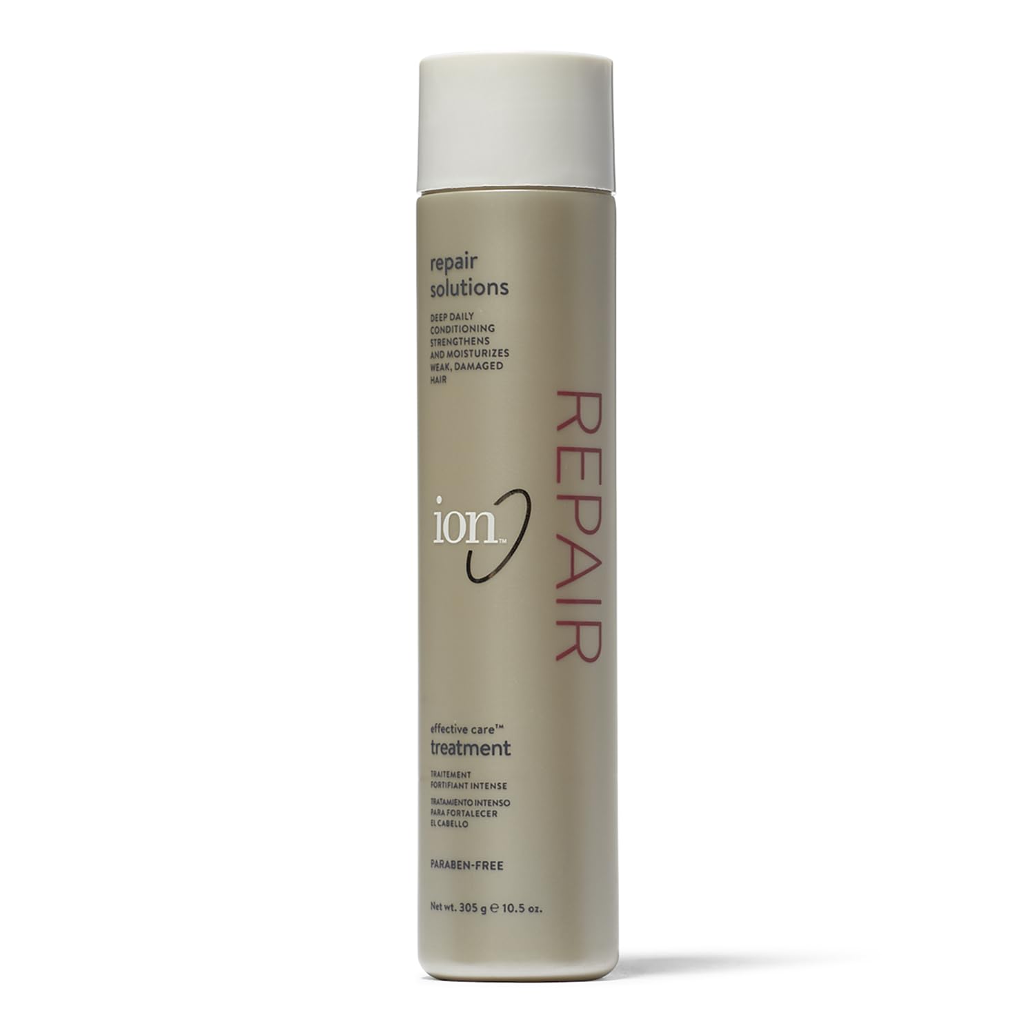 ion tub front view showing label and size, highlights salon-strength formula