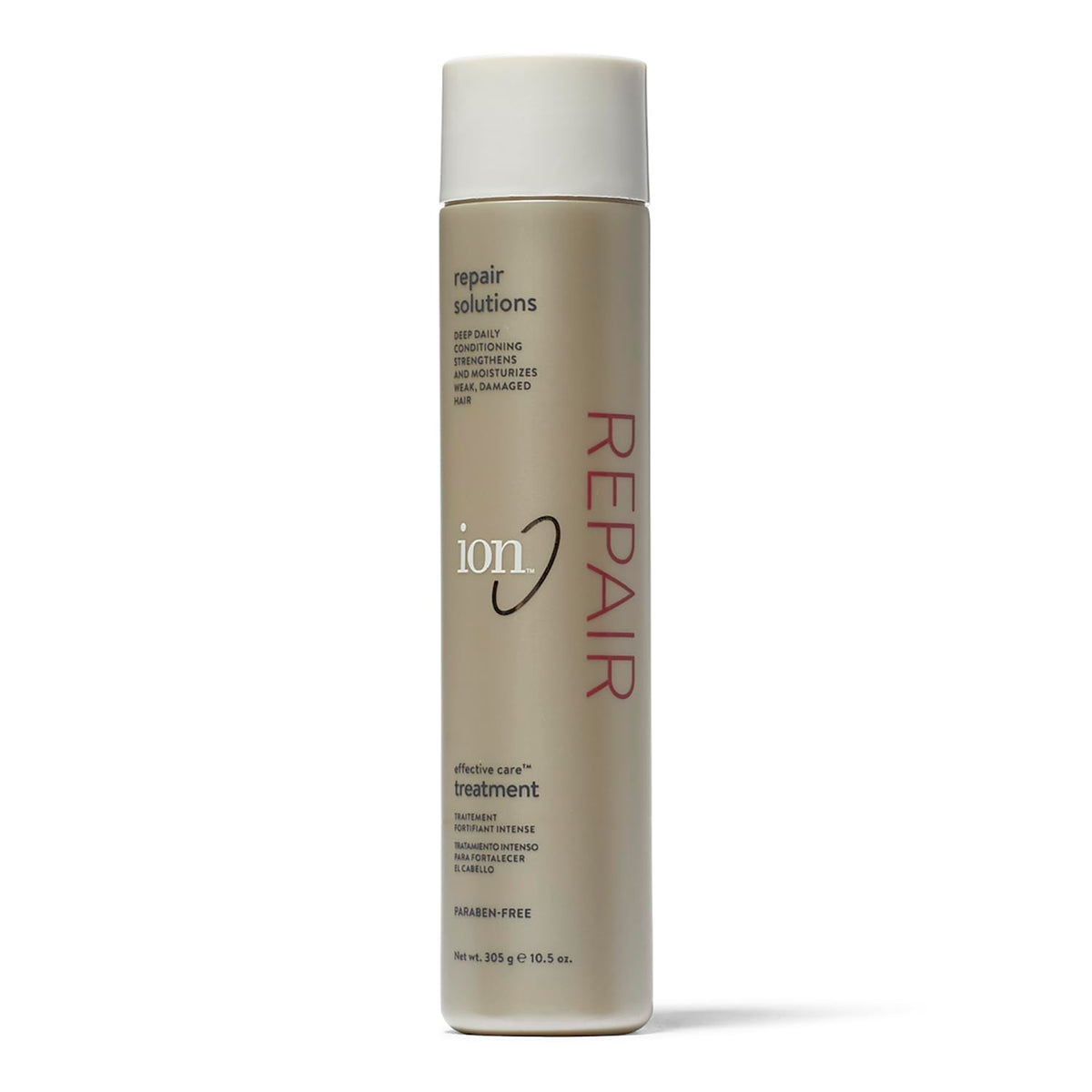 ion tub front view showing label and size, highlights salon-strength formula
