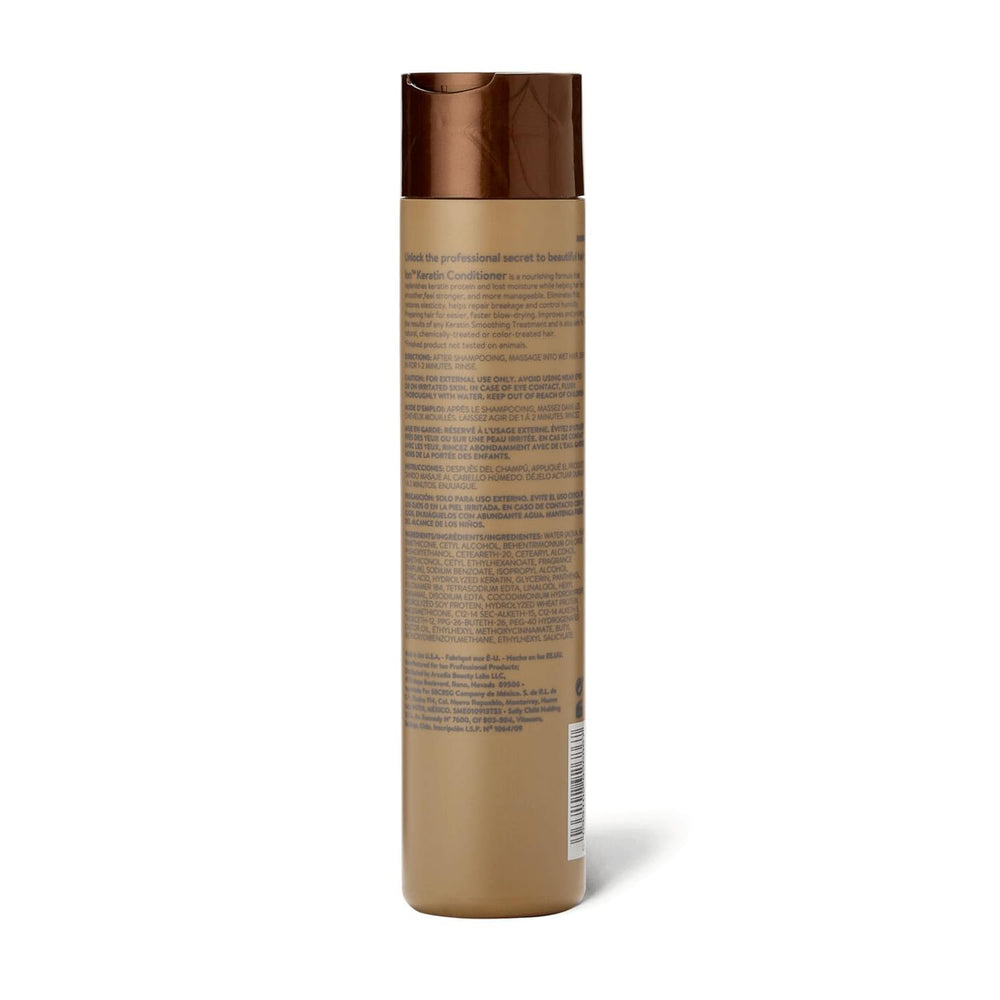ion keratin conditioner close-up of pump and label highlighting sulfate-free benefit