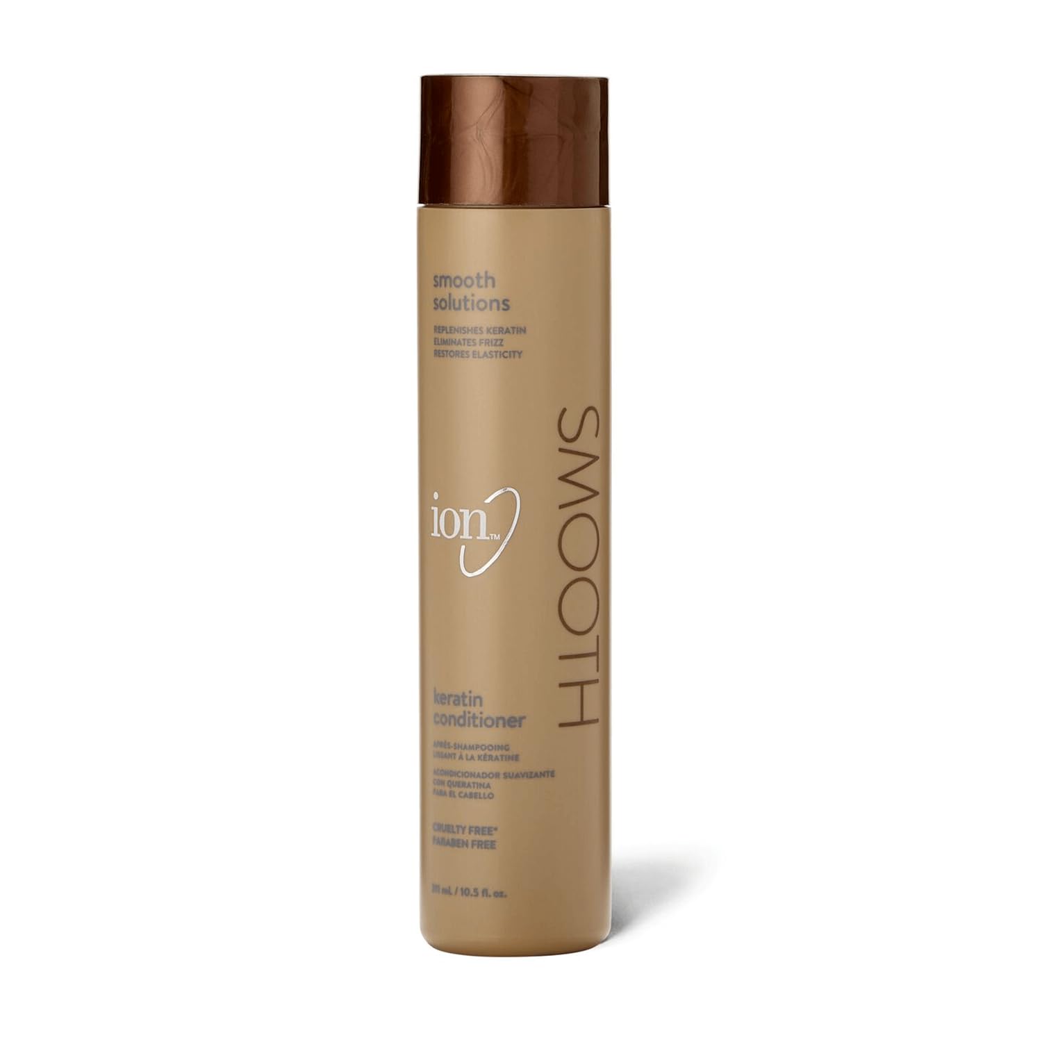 ion keratin smoothing conditioner front bottle showing product for frizz control