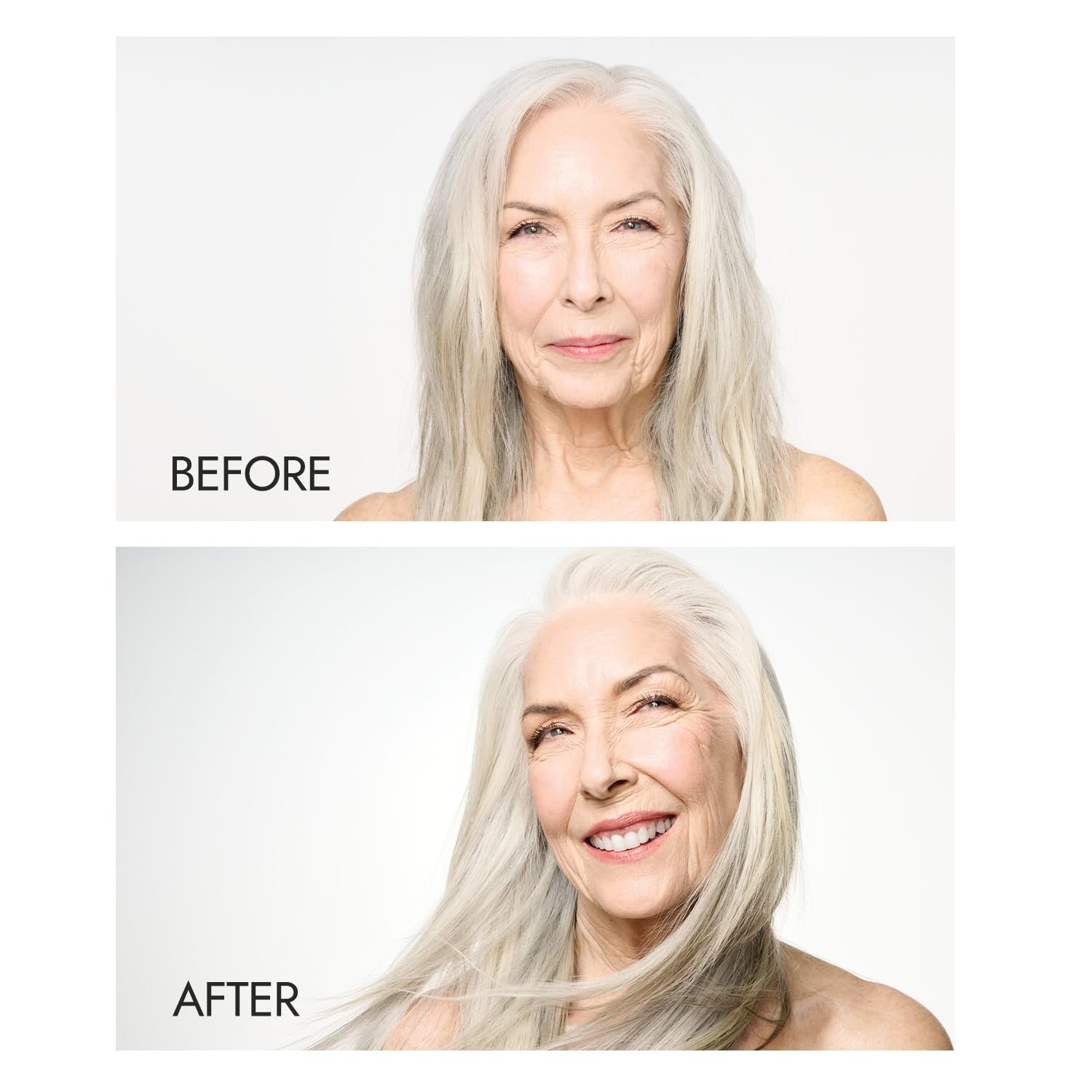 ion Silk Drops applied to damp hair illustrating smoothness before blow-dry