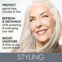 ion Silk Drops smoothed over dry hair taming frizz and boosting shine