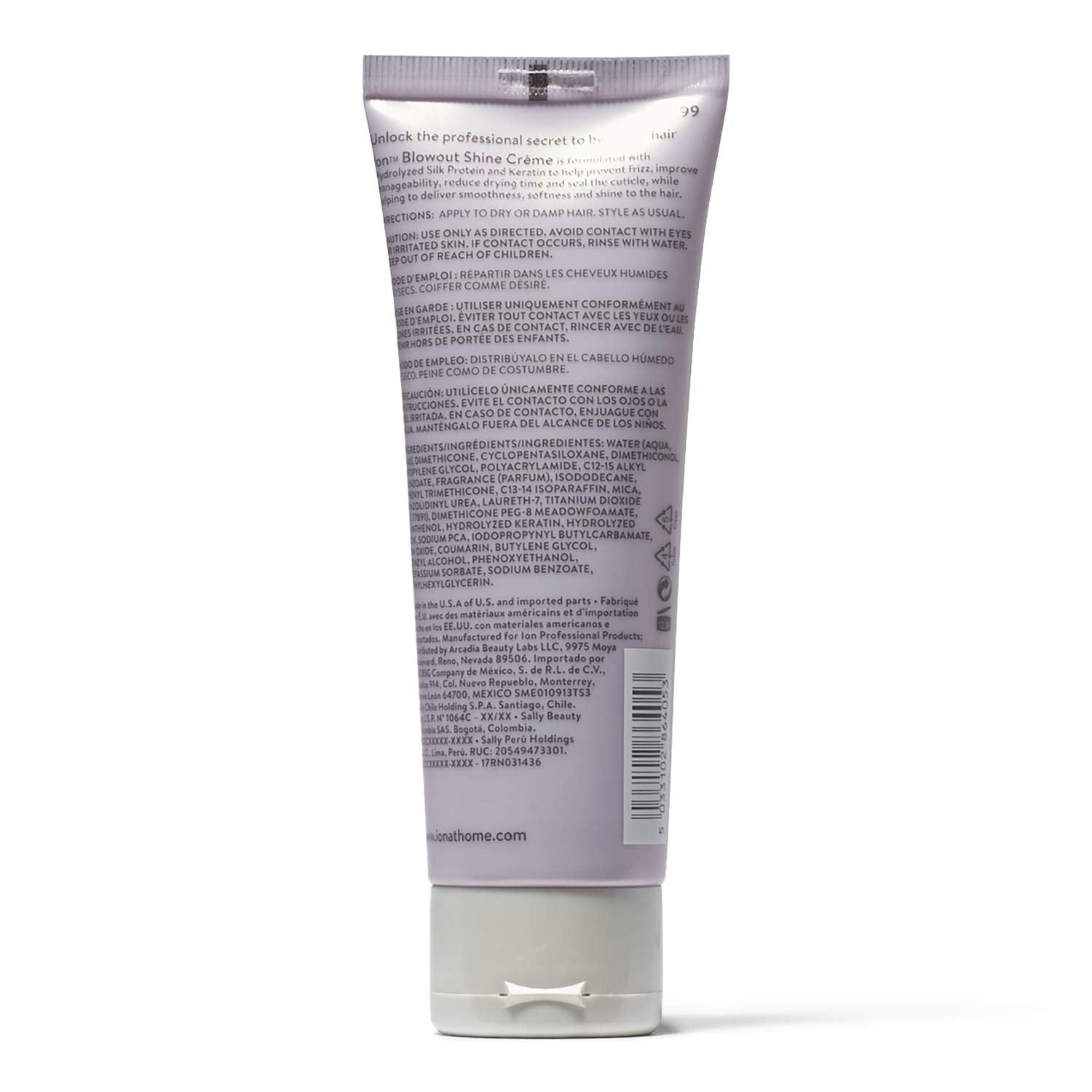 ion weightless shine creme texture closeup displaying lightweight cream and mica for natural glossy finish