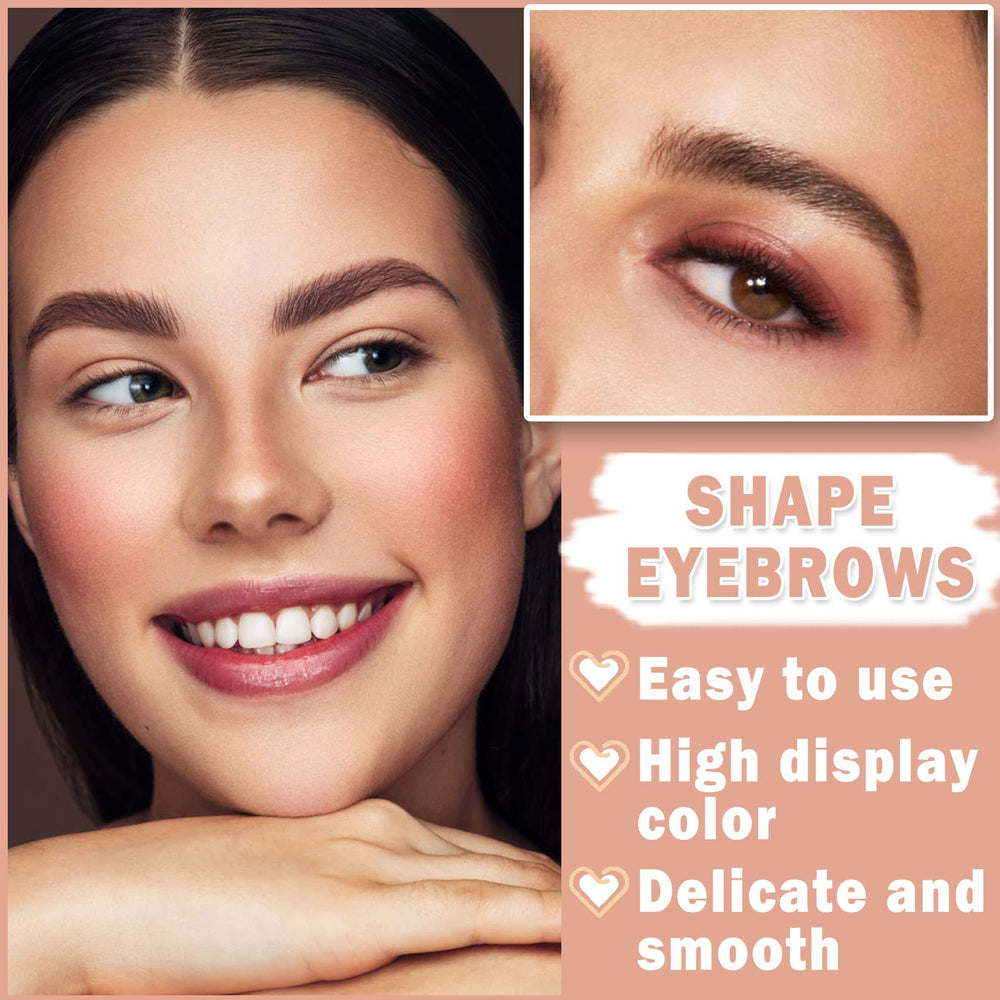 IONSGAKO eyebrow before and after comparison illustrating fuller natural brows
