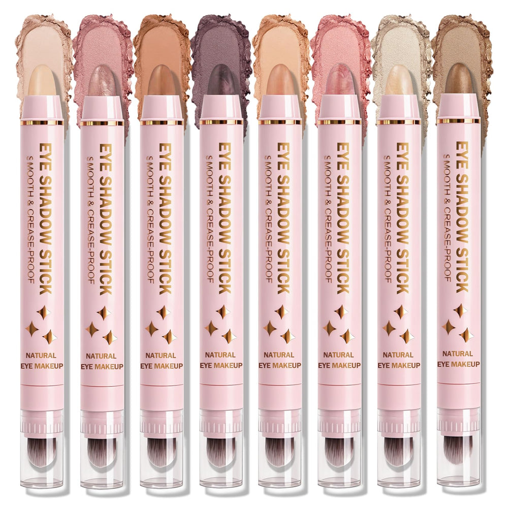 IONSGAKO front packaging showing eight colorful eyeshadow sticks for quick looks