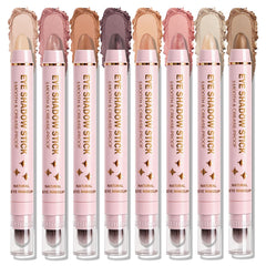 IONSGAKO front packaging showing eight colorful eyeshadow sticks for quick looks