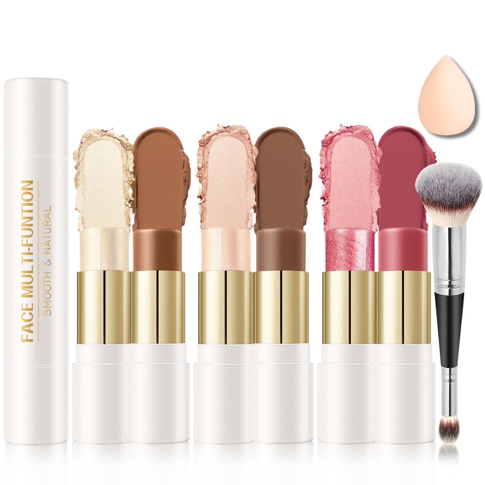 IONSGAKO front packaging showing full six-color contour kit and tools for easy travel