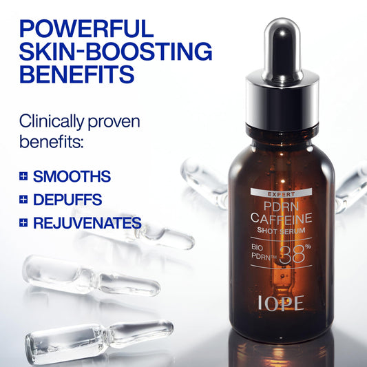 IOPE close-up of serum texture highlighting lightweight, fast absorption