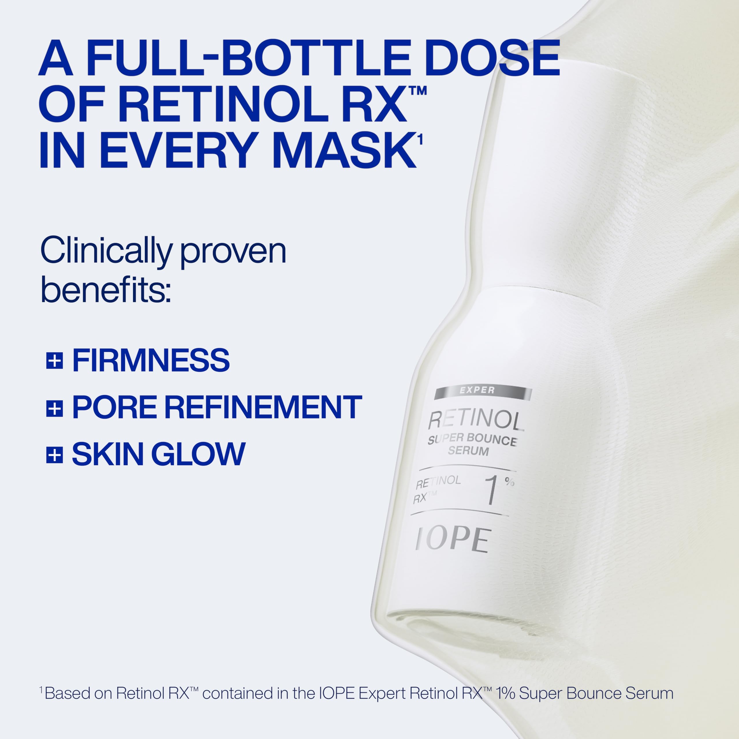 IOPE mask opened revealing hydrogel sheet and cooling effect