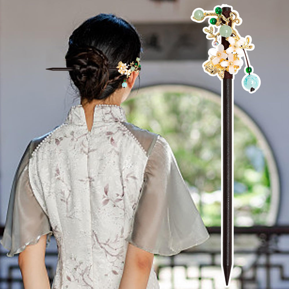 Ipercox hair stick securing a twisted bun for stable, comfortable hold