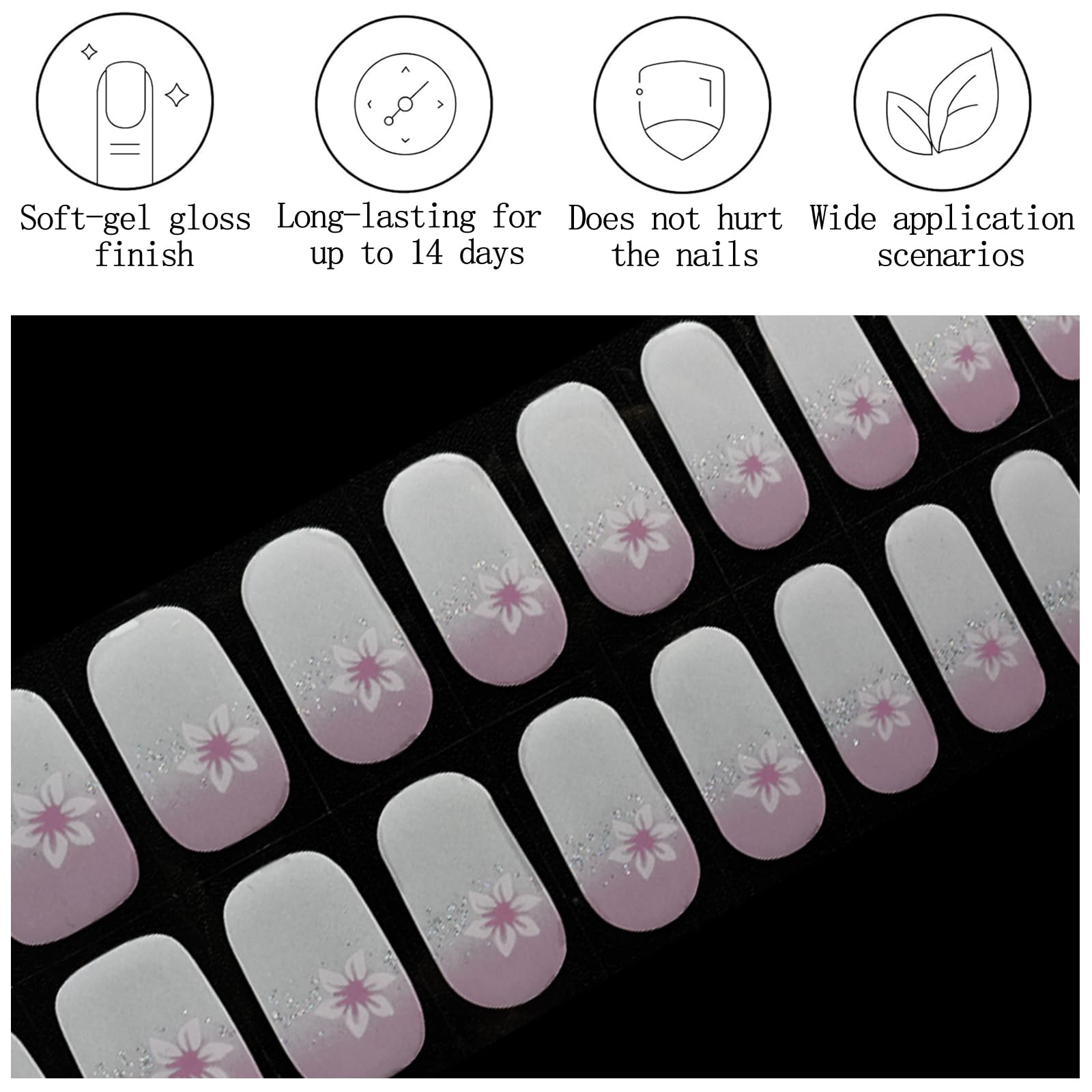 IQXGE strip size comparison on nail tips to choose the best fit for each nail